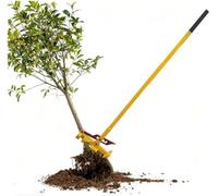 Extractor de raíces de árbol pequeño resistente, removedor de tocones de palanca para quitar postes de valla rota, extractor de estacas de nieve