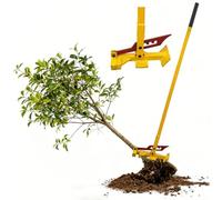 Extractor de raíces de árbol resistente, herramienta de palanca de pie con mango ajustable y borde dentado, extractor de postes de valla para eliminar malas hierbas de arbustos y enredaderas