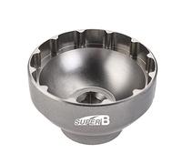 SUPER-B Extractor de Tapas Externas de Pedalier 12 Muescas con, Unisex-Adult, Black, Talla única