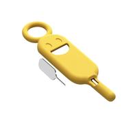 Extractor de teléfonos móviles - Herramienta de borrado de tarjetas | Aguja de expulsión de tarjeta antipérdida 2 en 1 con estuche de almacenamiento, abridores de cartón de acero de acero ap, amarillo