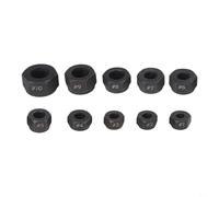 Extractor de tornillos de 10 piezas Set dañado Extractor de pernos | Metal resistente, revestimiento negro, dientes en espiral, agarre seguro, antideslizante