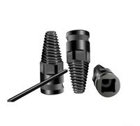 Extractor de tuberías de agua roscado para quitar tornillos y pernos rotos, oxidados o pelados, hecho de aleación de acero, 63 x 24 x 10 mm con varilla de 105 mm, para ciruela