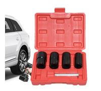 Extractor de tuercas de rueda bloqueadas - Kit de extracción de pernos robustos de 5 piezas, juego de extractor de tornillos dañados - para la eliminación de tuercas y pernos de cohete y eje
