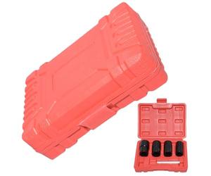 Extractor de tuercas de rueda - Kit de extracción de pernos robustos de 5 piezas | Juego de extractor de tornillos dañados para la eliminación de tuercas y pernos de cohete y eje