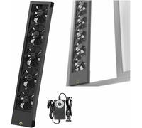 Extractor de ventana vertical para ventanas correderas, silencioso y delgado, sin necesidad de perforar, velocidad ajustable, retráctil 5 cm, ideal para el hogar, dormitorio o cocina (1 unidad)