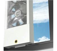 Extractor de ventana vertical para ventanas correderas, silencioso y delgado, sin necesidad de perforar, velocidad ajustable, retráctil 5 cm, ideal para el hogar, dormitorio o cocina (1 unidad)