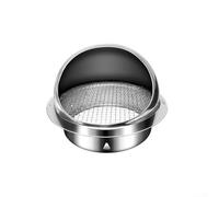 Extractor de ventilación de acero inoxidable con sello impermeable y rejillas para un flujo de aire y ventilación óptimos (190 mm)