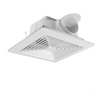 Extractor de ventilación de techo, silencioso, potente, 20 x 20 cm, para baño de bajo consumo y cocina, montado en el techo para aire silencioso integrado para ideal (2020 cm)
