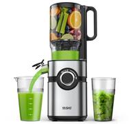 Extractor de zumos y verduras, YASHE juicer machine con boca de alimentación ancha de 12,7 cm para frutas y verduras enteras, licuadora prensado en frío con autoalimentación, alto rendimiento de zumo