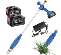 Extractor eléctrico de malezas, removedor de malas hierbas de 3 garras con batería de 21 V y 3000 mAh, herramientas de desbrozador de mango largo para dientes de león en césped y jardín