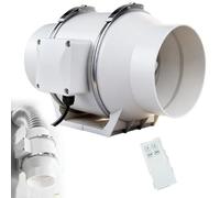 Extractor En Línea De 4 Pulgadas, Con Control Remoto Y Enchufe, 40 W 100 Mm, Silencioso En Línea, Modo De Doble Velocidad, Para Conexión De Conducto De Inodoro De Baño, Sótanos De Cuarto De Culti 4in