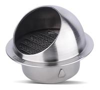 Extractor Externo Salida de Ventilación de Pared, Salida de ventilación de aire fresco de pared redonda con rejilla de escape de malla esférica(60mm/2.4in)