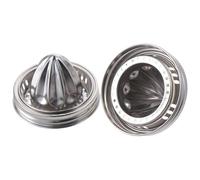 Extractor manual de zumos con textura de metal para tarros de boca ancha, acero inoxidable, exprimidor de limón, accesorio de cocina, exprimidor de cítricos
