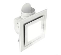 Extractor para baño silencioso con luz LED integrada, funcionamiento ultrasilencioso a 0,9 sones, potente eliminación de vapor y humedad para baños (30 cm)