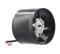 Extractor Tubo 4" 2800 RPM Flujo Aire Extractor Tubo 4" 2800(4inch Black) | Cuerpo metal, aspa para acero , extracción humos, cocina baño, instalación pared