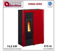 Extraflame 1282600 Virna Hidro Estufa de Calefacción A Pellets 14,5kW Burdeos