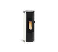 EXTRAFLAME 1283501 Amika Bianca Estufa Pellets Presión Hogar Hierro Fundido