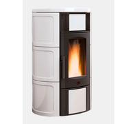 EXTRAFLAME 1295302 ISIDE HIDRO 5.0.16 ESTUFA A PELLETS VENTILADA BLANCA