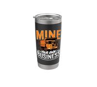 Extraiga su propio conductor de negocios Rock Miner Minero Minero Camionero Vaso térmico de acero inoxidable de doble pared