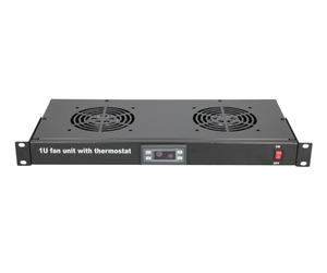 Extralink 19\" RACK MOUNT FAN PANEL (2 FANS) WITH THERMOSTAT Panel del ventilador
