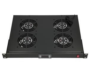 Extralink 19\" RACK MOUNT FAN PANEL (4 FANS) WITH THERMOSTAT Panel del ventilador