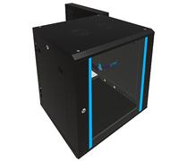 Extralink Armario Rack de 19" 12U - Armario de Red de 600mm, para Montaje en Pared o Suelo, hasta 60 kg, Puerta de Cristal Templado, Apertura Delantera y Trasera, Negro - para Red doméstica y IT