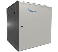 Extralink Armario Rack de 19" 12U - Armario de Red de 600mm, para Montaje en Pared o Suelo, hasta 60 kg, Puerta de Metal, Apertura de 180° Gris - para Red doméstica y Equipos informáticos