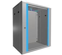 Extralink Armario Rack de 19" 15U - Armario de Red de 450mm, para Montaje en Pared o Suelo, hasta 100 kg, Puerta de Cristal Templado, Apertura de 180° Gris - para Red doméstica y Equipos informáticos