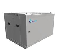 Extralink Armario Rack de 19" 6U - Armario de Red de 450mm, para Montaje en Pared o Suelo, hasta 60 kg, Puerta de Metal, Apertura de 180° Gris - para Red doméstica y Equipos informáticos
