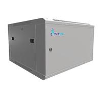 Extralink Armario Rack de 19" 6U - Armario de Red de 600mm, para Montaje en Pared o Suelo, hasta 60 kg, Puerta de Metal, Apertura de 180° Gris - para Red doméstica y Equipos informáticos