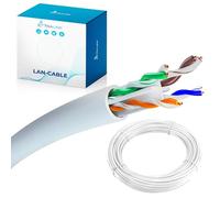 EXTRALINK Cable Ethernet 50M CAT6 para interior, Cable Red U/UTP LAN AWG24 - 100% cobre puro, compatible con PoE, hasta 1 Gbps, PVC flexible, fácil de instalar para redes domésticas y profesionales