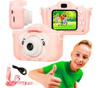 Extralink cámara kids camera h28 dual rosa 1080p 30fps, pantalla 2.0'