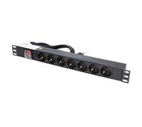 Extralink 19\" 1U 7 SOCKET EU TYPE POWER PDU WITH SWITCH PDU 7-EU Regleta eléctrica