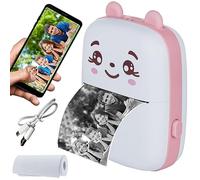EXTRALINK EPP-001 Mini Impresora termica portatil, Rosada, Bluetooth, USB-C, 1200mAh, 210ppp, Impresora de Bolsillo, Compatible con Android e iOS, Impresora Mini inalámbrica, Impresora térmica