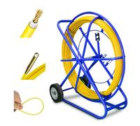 Extralink FRP - Varilla de fibra de vidrio (11 mm de diámetro, 100 m, tubo vacío con soporte de rodillos y freno, muelle retráctil con alta elasticidad y resistencia, accesorios de cable de fibra de