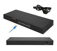 Extralink HEXON, Switch Ethernet, 10/100Mb/s, Switch 16 Puertos, No gestionable, Switch rj45, Store-and-Forward, Auto-MDI/MDIX, Plug and Play, LED Indica la alimentación y el Estado de la Red