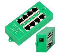 Extralink Inyector PoE 4 Puertos Gigabit 802.3at/AF, Mode A, Fast Ethernet, 4X 1000Mb/s, protección contra Cortocircuito y sobretensión, Puertos RJ-45, Adaptador PoE, PoE Injector, Adaptador PoE