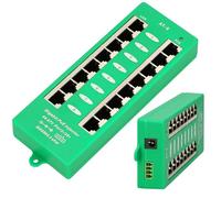 Extralink Inyector PoE Gigabit de 8 Puertos | Activo, 8 puertos Gigabit 802.3at/af, Modo A