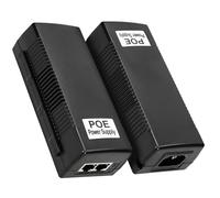 Extralink Inyector PoE POE-48-48W Fuente de alimentación 48V,1A, 48W Gigabit, Cable Incluido, 802.3af/at Adaptador PoE, LED Indicator,Plug & Play, Alimentador para cámaras IP, Access Point