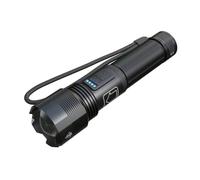 EXTRALINK Linterna LED Recargable, EFL-1126 Thor, Batería 18650/ Pilas AAA, USB, Varios modos de iluminación, Flash, SOS, Linterna LED recargable alta potencia, Emite 1000 lm a 500 m, Linterna pequeña
