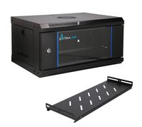 Extralink lite 4u 530x400 wall-mounted rackmount cabinet black
