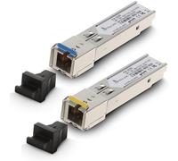 EXTRALINK Módulo Transceptor SFP WDM Monomodo 1.25G SC 1310/1550nm hasta 3 km - Compatible con Ubiquiti UniFi Netgear Cisco TP-Link MikroTik QNAP Zyxel - Transceptor Gigabit para Switch y Router