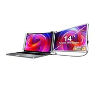 EXTRALINK Monitor Portátil 14 Pulgadas IPS 1920x1200 USB-C Mini HDMI | Soporte plegable, 100 por ciento sRGB