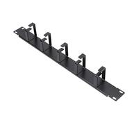 Extralink, Panel de conexión de Cables Negro, Panel pasacables para Armario Rack 19 Pulgadas, Acero, Accesorio Ideal para armarios de Red, 5 Soportes metálicos, Capacidad para Rack 1U