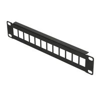 EXTRALINK panel de conexiones UTP Modular, patch panel 10 pulgadas, panel de parcheo 12 puertos, rack 1U, panel parcheo rj45, compatible con montaje en rack de 10", para armario rack