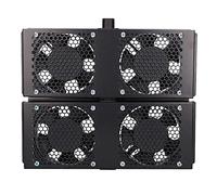 Extralink panel de ventilacion, 19", 4 ventiladores, para armarios rack de suelo, cable 2m EU, Negro, ventilador para evitar el sobrecalentamiento de los equipos