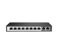 Extralink PERSES | Switch PoE | 8x Gigabit PoE/PoE+, 2x RJ45 Uplink Gigabit, 96W