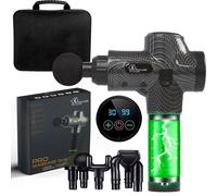 Extralink pistola de masaje massage gun pro 3800 rpm, 6 puntas interca