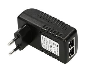 Extralink POE-24-12W Fuente de alimentación PoE 24V, 0,5A, 12W, Enchufe para Toma de Corriente, Enchufe de Pared Adaptador Ethernet, Fuente alimentacion 24V PoE para Ap, cámara IP