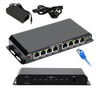 Extralink KRATOS | PoE Switch | 7x Gigabit PoE, 1x Uplink RJ45, fuente de alimentación 24V 2.5A, 60W
